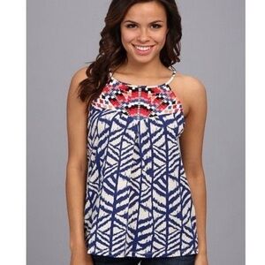Lucky Brand Embroidered Sleeveless Top